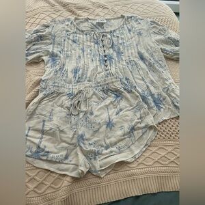 Two-Piece Sabo Skirt Short Set